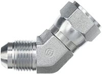 1/4&quot; FNPT X 1/4&quot; MNPT 45DEG ELBOW FEMALE JIC SWIVEL TO MALE JIC HYDRAULIC ADAPTERS