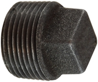 1/8&quot; SQUARE HEAD 150# MALLEABLE PLUG BLACK