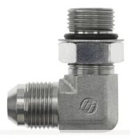 3/4&quot; TUBE MALE JIC X #12 MALE SAE/ORB 90DEG ELBOW - ZINC PLATED STEEL..