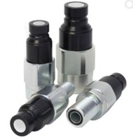 STUCCHI APM CARBON STEEL FLAT FACE COUPLING, 3/4 IN MALE NIPPLE X 3/4 IN SAE FEMALE THREADED