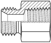 STRAIGHT ADAPTER, MALE 22MM METRIC X FEMALE 0.25 (1/4&quot;) NPT, CARBON STEEL