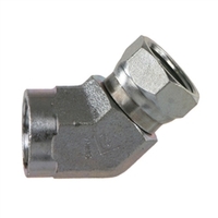 FORGED FEMALE PIPE X FEMALE PIPE 45 DEG SWIVEL ADAPTER 1504-20-20