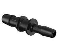 1/4&quot; ID X 3/8&quot; ID REDUCTION COUPLER GLASS FILLED BLACK NYLON