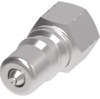 EATON HANSON HK 1-8 SERIES MALE PLUG 9/16-18 SAE VALVED - ISO 7241-1-B INTERCHANGE 303 STAINLESS