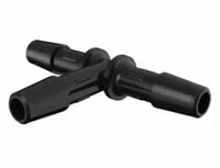 1/4&quot; ID BARB TEE GLASS FILLED BLACK NYLON