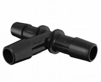 3/8&quot; ID BARB TEE GLASS FILLED BLACK NYLON