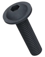 10-24 X 1 FLANGED BUTTON HEAD CAP SCREW, BLACK