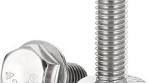 STAINLESS STEEL FLANGED HEX HEAD SCREW, 3/8&quot;-16 THREAD SIZE, 1&quot; LONG-NON SERRATED