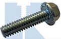 10-24 X 1/2 SERRATED HEX FLANGED WASHER FULL THREAD SCREW CASE HARD ZINC &amp; BAKE