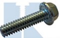 10-32 X 1/2 SERRATED HEX FLANGE FULL THREAD SCREW CASE HARD ZINC