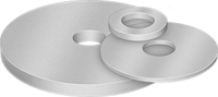 1/2&quot; FLAT WASHER 2&quot; OD, 1/8&quot; THICK THRU-HARDENED ZINC