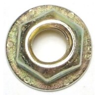 HIGH-STRENGTH STEEL DISTORTED-THREAD FLANGE LOCKNUT, ZINC YELLOW-CHROMATE PLATED, 5/16&quot;-18 THREAD SI