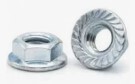 HIGH-STRENGTH STEEL SERRATED FLANGE LOCKNUT, GRADE 8, ZINC-PLATED, 1/4&quot;-20 THREAD SIZE