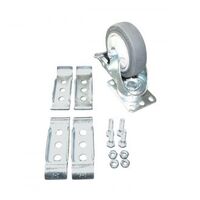 4&quot; SWIVEL PLATE-MOUNT CASTER WITH BRAKE KIT