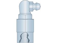 1/8-27 NPTF, X 1.25&quot; OAL X 0.41&quot; SHANK, 1/2&quot; HEX, 90 DEG, TAPER THREAD FEMALE GREASE FITTING STEEL