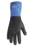 CHEM RESIST GLOVES, BLUE/BLACK, SZ 9