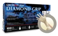 DIAMOND GRIP PF LATEX EXAM GLOVE MEDIUM