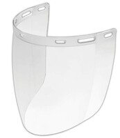 9&quot; X 15-1/2&quot; UNCOATED ASPHERICAL POLYCARBONATE SAFETY VISOR - CLEAR