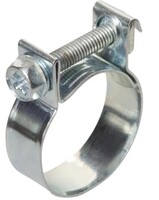 SCREW HOSE CLAMP - MINI - PETROL PIPE - 0.71 - 0.79INCH - ZINC