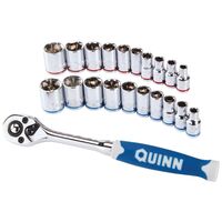 1/4 IN. DRIVE SAE &amp; METRIC HIGH VISIBILITY SOCKET SET, 21 PIECE