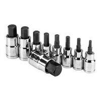 3/8 IN., 1/2 IN. DRIVE METRIC HEX SOCKET SET, 9 PIECE
