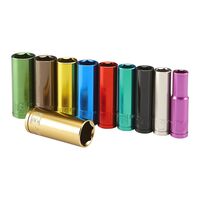 3/8IN DRIVE METRIC COLOR CODED DEEP SOCKET SET, 10 PIECE