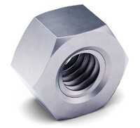1/2-13 HEX FINISH JAM NUT LEFT HAND GR 5 ZINC CLEAR TRIVALENT J995