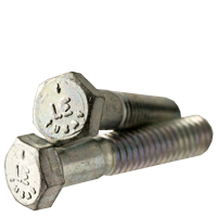 1-8 X 6&quot;,(PT) HEX CAP SCREWS GRADE 5 COARSE MED. CARBON ZINC