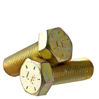 1&quot;-8X2&quot;,(FT) HEX CAP SCREWS GRADE 8 COARSE ZINC-YELLOW BAKE CR+3 (U.S.A.)