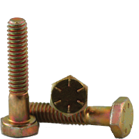 1&quot;-8X6 1/2&quot;,(PT) HEX CAP SCREWS GRADE 8 COARSE ZINC-YELLOW BAKE CR+3 (U.S.A.) (BULK QTY: 20PCS )