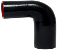 1&quot; - 1-3/4&quot; ID, SILICONE 90 DEGREE ELBOW REDUCER HOSE, HIGH TEMP 4-PLY REINFORCED (25MM - 45MM)