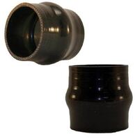 2.5&quot; SILICONE HUMP HOSE, BLACK 2.5&quot; STRAIGHT SILICONE COUPLER
