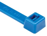 HIGH-TEMP CABLE TIE, 15.2&quot; LONG, UL RATED, 120LB TENSILE STRENGTH, ETFE, BLUE