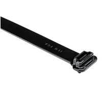 WIDE-STRAP CABLE TIE, 15.1&quot;L X 1/2&quot; WIDE, 0.375&quot;?4.125&quot; BNDL DIA, 120LB TENS STNGTH, PA66HIRHSUV, BL