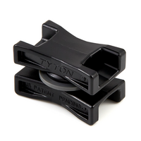 0.625&quot; DIA - 6&quot; DUAL SWIVEL SADDLE SPACER BLACK HEAT STABILIZED