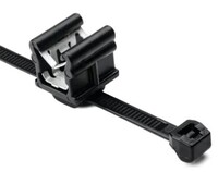 CABLE TIE &amp; EDGE CLIP, 50 LB, 6&quot; LONG, EC20, PANEL THICKNESS .12-.24&quot;, PA66HS, BLACK