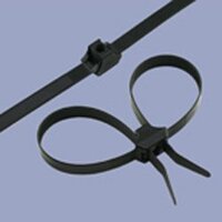 19.2&quot; BLACK HI-IMPACT DUAL CLAMP TIE, BUTTERFLY (115-31100)