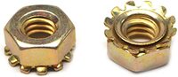 #10-32 LOCKNUTS EXTERNAL TOOTH KEPS ZINC CR+3 (BULK QTY: 5000PCS, PKG QTY: 100PCS )