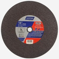 NORTON 14&quot; CUT OFF WHEEL, 14&quot; OD, 1&quot; ARBOR DIAMETER, .109 THICK