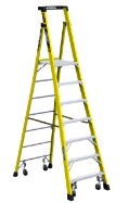 WERNER PD7307 | 7 FT FIBERGLASS PODIUM LADDER / TYPE IAA 375 LB RATING