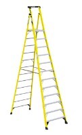 WERNER PD7312 | 12 FT FIBERGLASS PODIUM LADDER / TYPE IAA 375 LB RATING