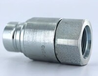 FEM SERIES NIPPLE, STEEL, 1/2&quot; BODY, #12 SAE (1-1?16-12 ORB) FEMALE PORT, FLUSH FACE, NON-SPILL, 3,6