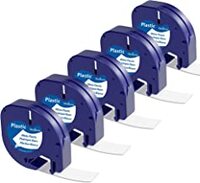 1/2&quot; X 13&#39; LT PLASTIC LABELS BLACK ON WHITE