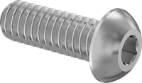 M6-1.0 X 60MM BUTTON HEAD HEX DRIVE SCREW 316 STAINLESS STEEL