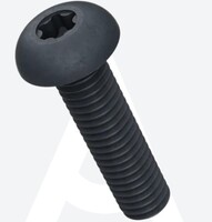 M8-1.25 X 20MM BUTTON TORX DR SEMS BLK ZN