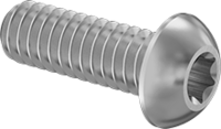 M8-1.25 X 30MM BUTTON SOCKET HEAD CAP SCREW TORX DRIVE ZINC