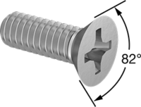 1/4-20 X 1.000 PHILLIPS FLAT HEAD MACHINE SCREW 18-8 PASSIVATED SS