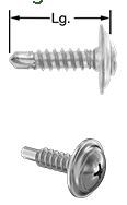#8X1&quot; TEK PHILLIP ROUND HEAD SEMS DRILLING SCREWS FOR JOINING FABRIC TO METAL