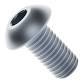ZINC-PLATED, M4 X 0.7 MM THREAD, 8 MM LONG ALLOY STEEL FLANGED BUTTON HEAD SCREWS-FROSTY
