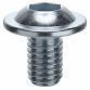 ALLOY STEEL FLANGED BUTTON HEAD SCREWS ZINC-PLATED, M6 X 1 MM THREAD, 10 MM LONG-FROSTY